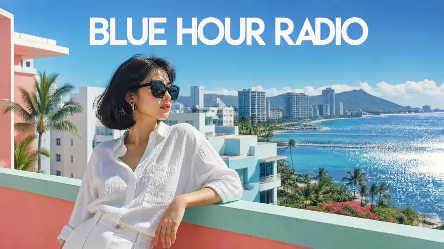 Blue Hour Radio poster generated with GPT Image 2