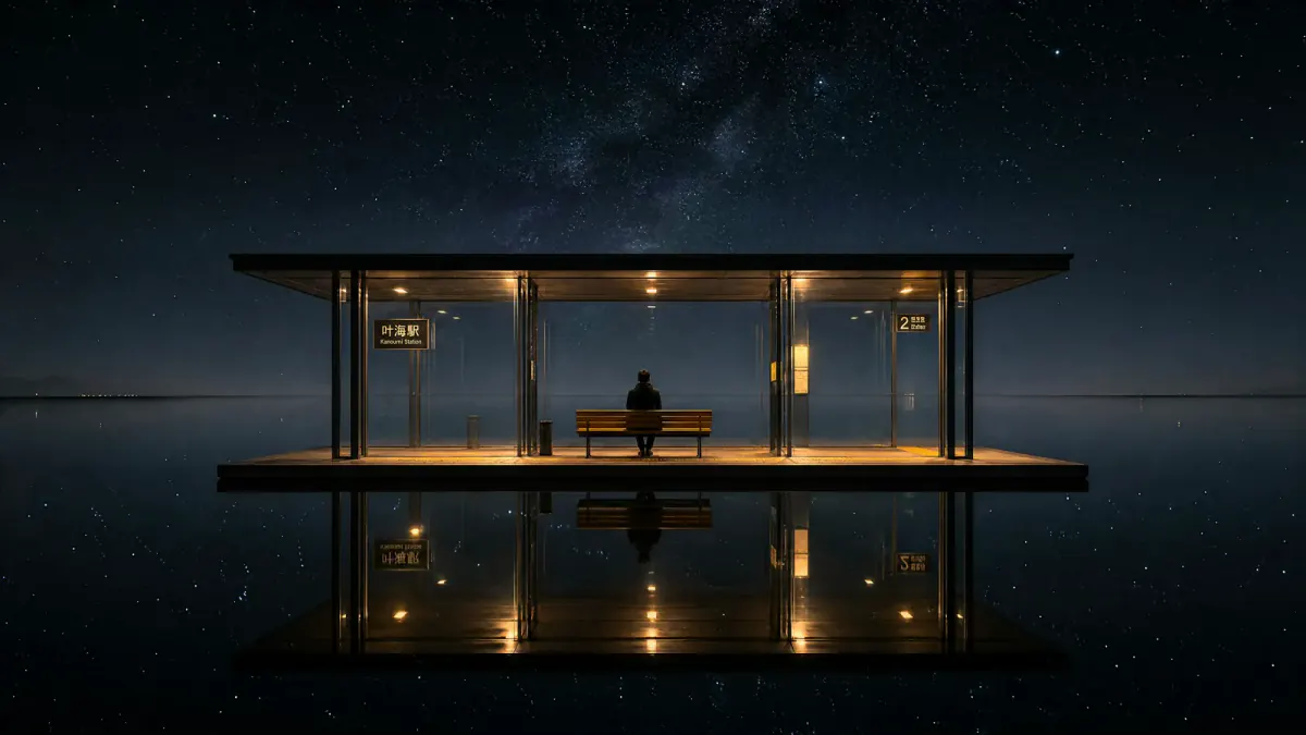 Glass Ocean Station poster generated with GPT Image 2