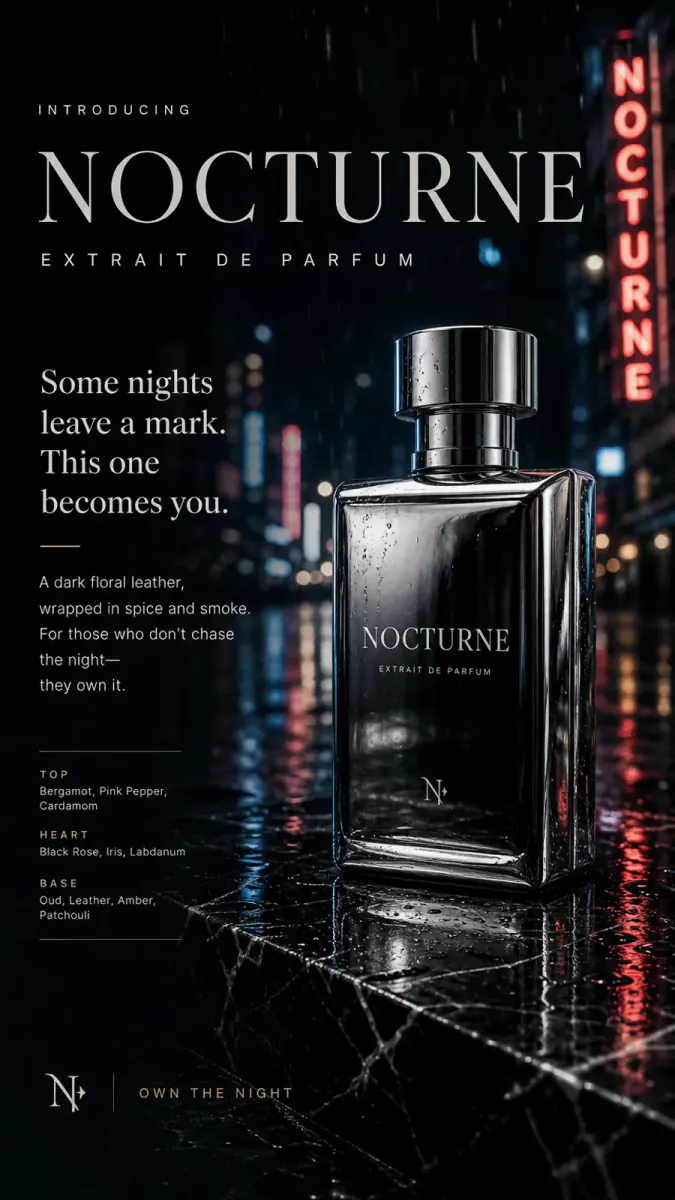 Nocturne perfume billboard